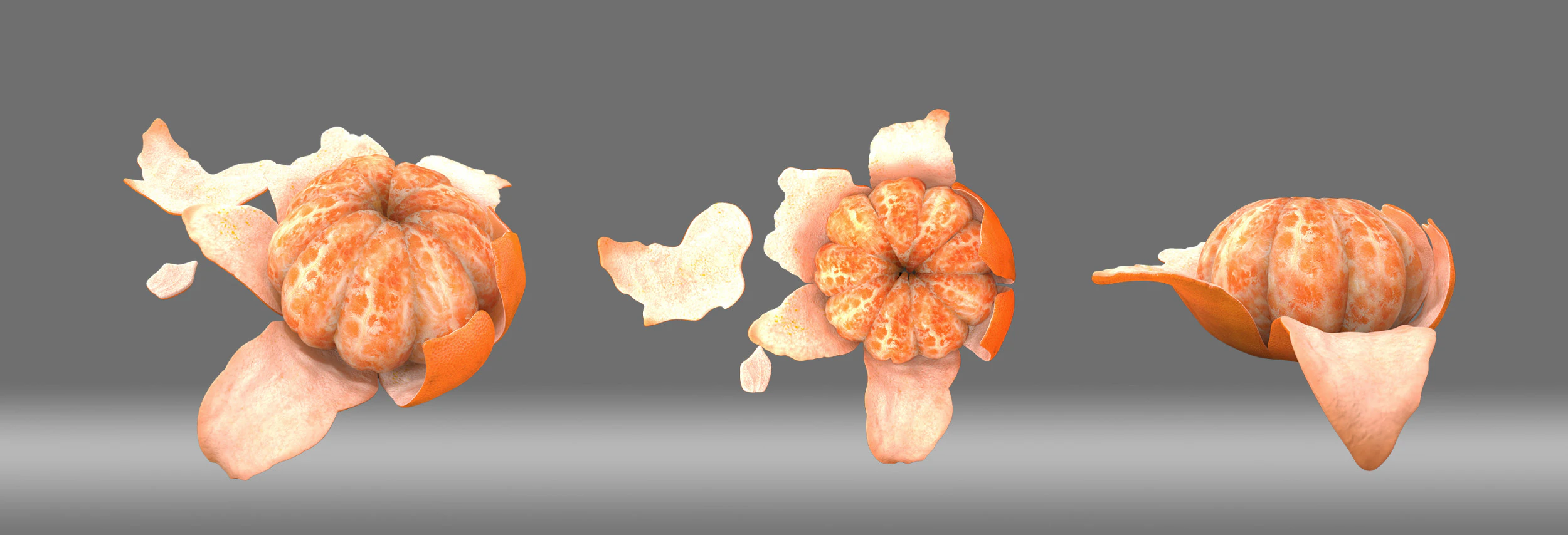 Tangerine orange 3D Model .c4d .max .obj .3ds .fbx .stl .blend 