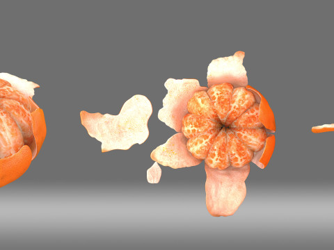 Tangerine orange 3D Model