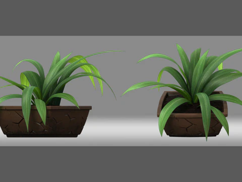 鉢植え 3Dモデル