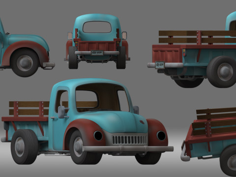 Cartoon truck 3D Model