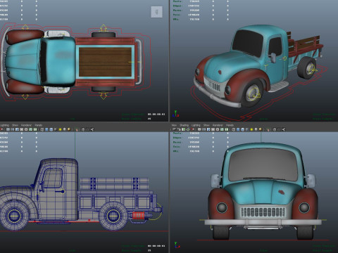 Cartoon truck Modello 3D