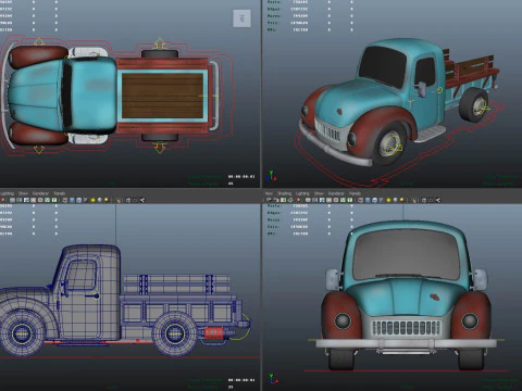 Cartoon truck 3D Model