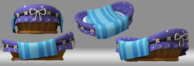 Cat Basket Model 3D .c4d .max .obj .3ds .fbx .stl .blend 