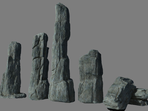 Rock cliff 3D Model