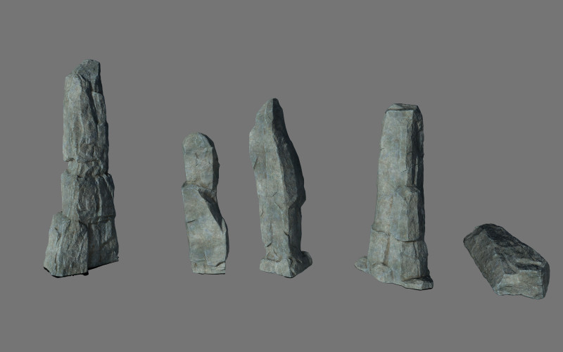 Rock cliff 3D Model .c4d .max .obj .3ds .fbx .stl .blend 