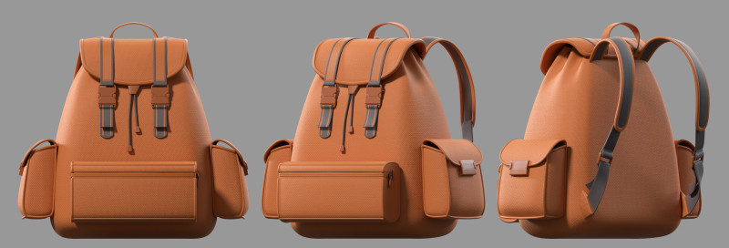 School Bag 3D-Modell .c4d .max .obj .3ds .fbx .stl .blend 