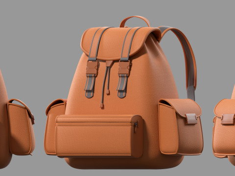 School Bag 3D Model