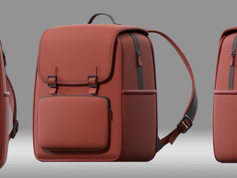 School Bag 3D Model