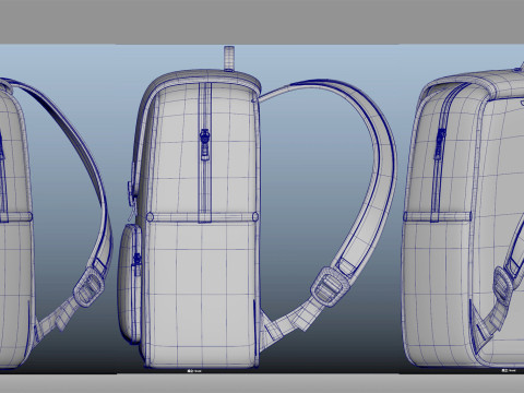 School Bag 3D Model