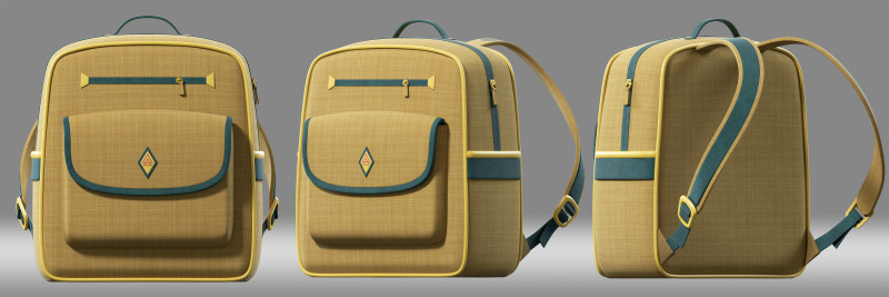 School Bag Modèle 3D .c4d .max .obj .3ds .fbx .stl .blend 