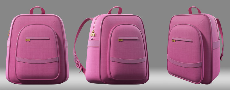 School Bag 3D 模型 .c4d .max .obj .3ds .fbx .stl .blend 