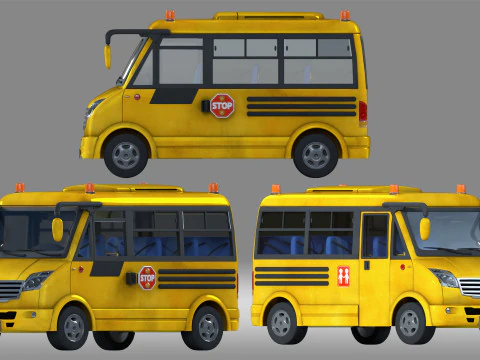 &Ocirc;nibus escolar Modelo 3D