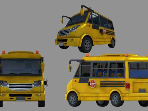 &Ocirc;nibus escolar Modelo 3D