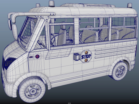 School bus 3D 模型