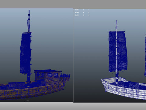 Ship Wooden boat Modelo 3D