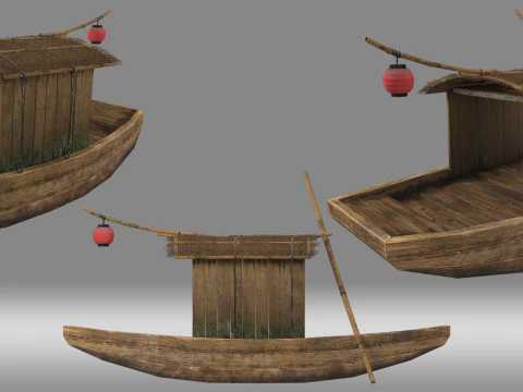 Nave-barca Modello 3D