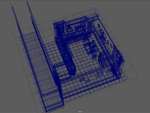 Cartoon kitchen 3D Model