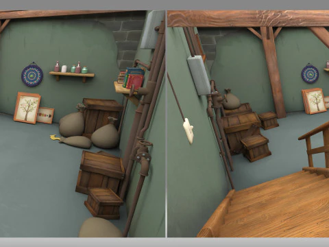 Cartoon basement 3D Model
