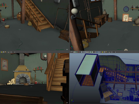 Cartoon basement Modèle 3D