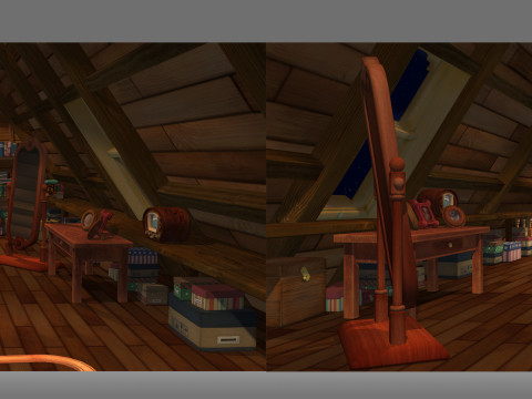 Attic loft Modello 3D