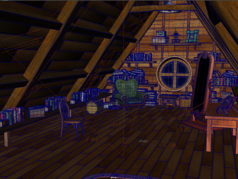 Attic loft 3D Model