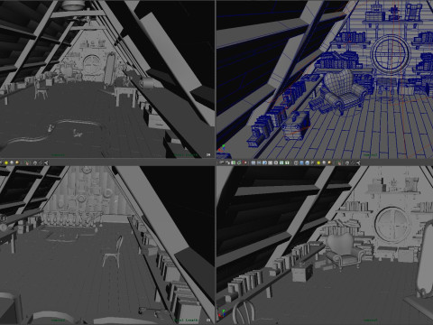 Attic loft 3D Model