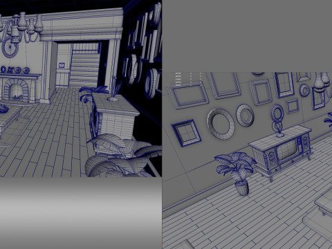 Living room 3D 모델