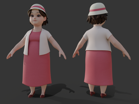 Cartoon woman Modello 3D