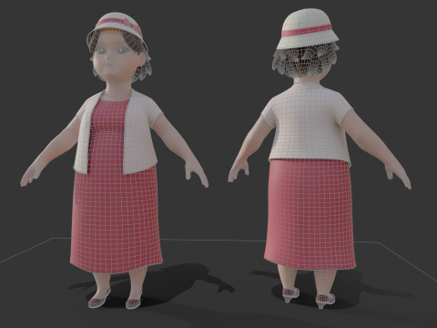 Cartoon woman 3D Model