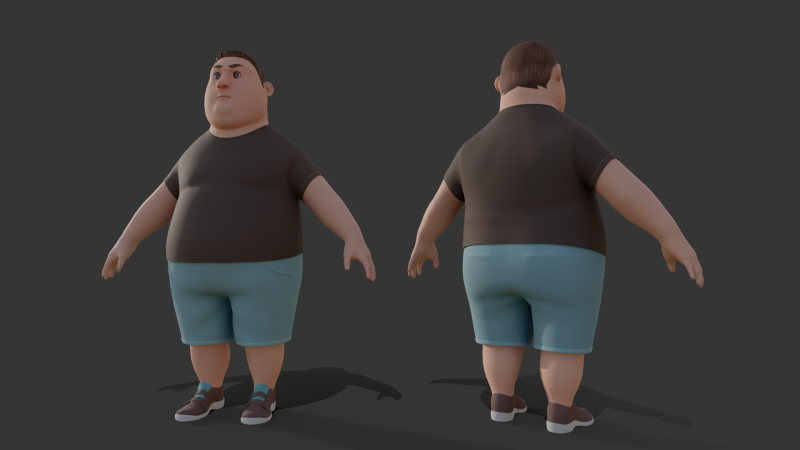 Cartoon boy child Modelo 3D .c4d .max .obj .3ds .fbx .stl .blend 