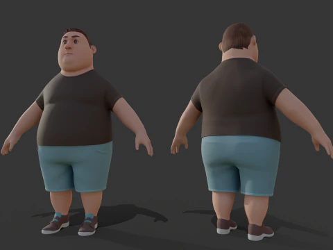 漫画の少年 3Dモデル