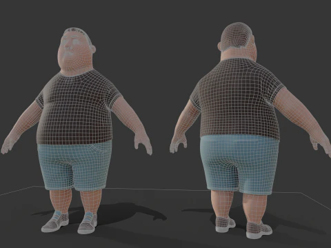 Cartoon boy child 3D Model