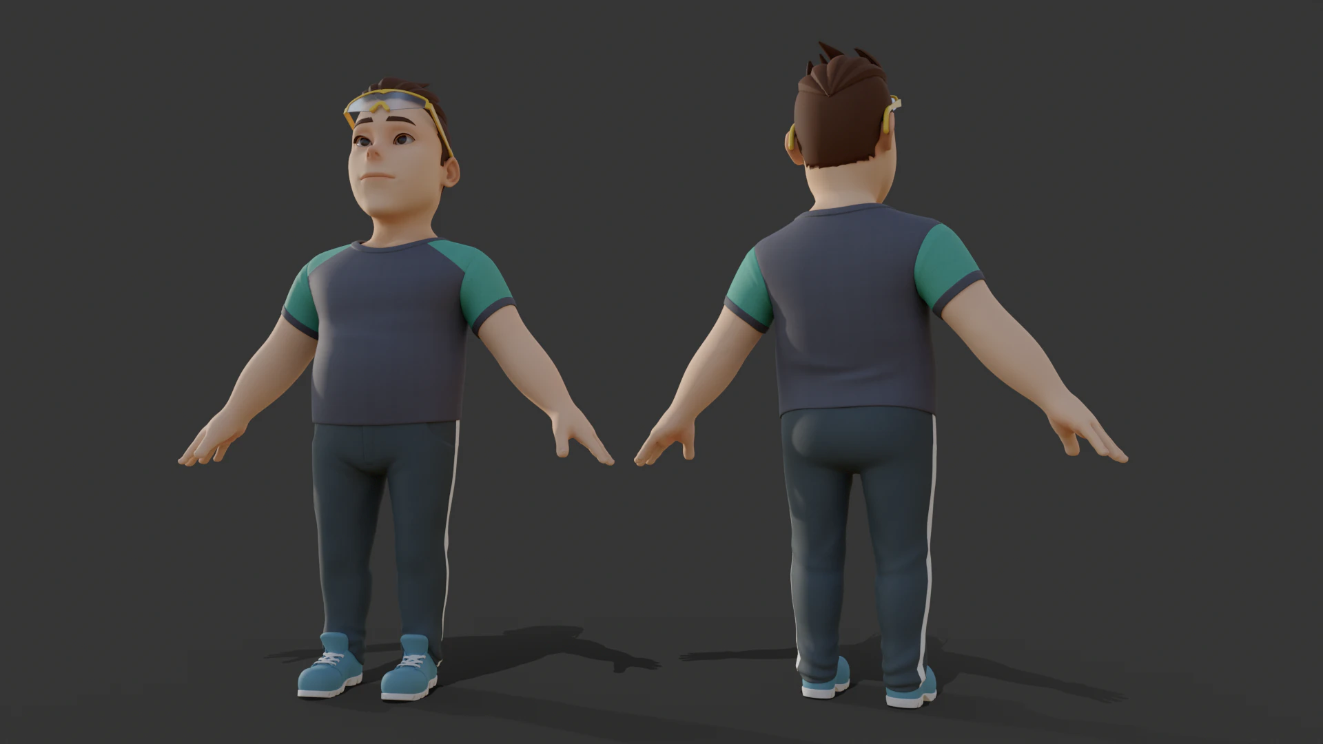 Cartoon man people 3D Model .c4d .max .obj .3ds .fbx .stl .blend 