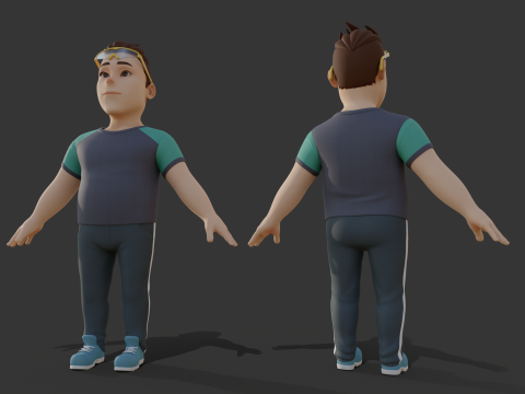 Cartoon man people 3D Model