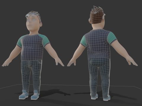 Cartoon man people 3D Модель