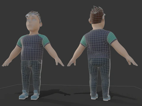Cartoon man people 3D Model