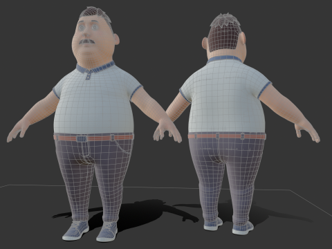 Cartoon man people 3D Model