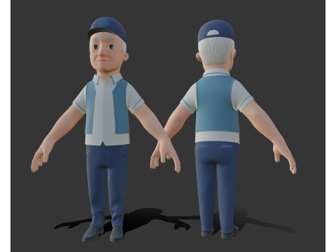 Cartoon man people 3D Model