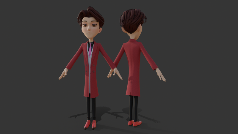 Cartoon man people Modelo 3D .c4d .max .obj .3ds .fbx .stl .blend 