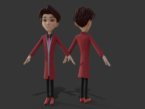 Cartoon man people 3D Model