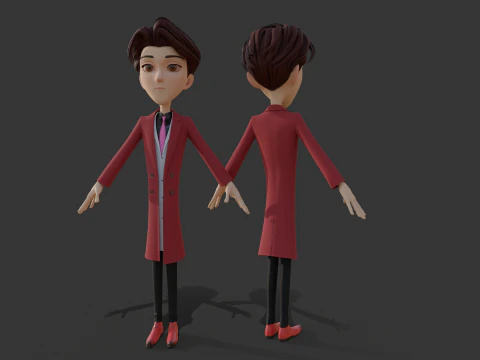 Мультяшные люди 3D Модель