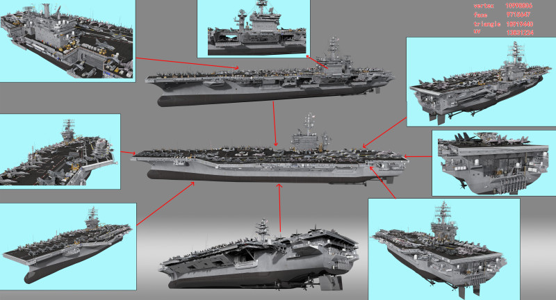 Aircraft carrier 3D मॉडल .c4d .max .obj .3ds .fbx .stl .blend 