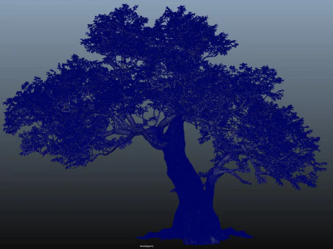 Tree trunk leaf 3D Model