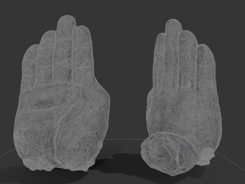 Stone Palm hand 3D-Modell