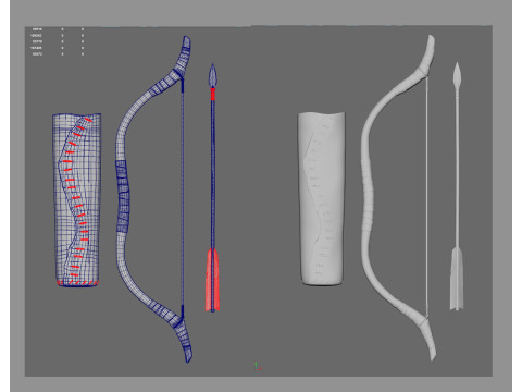 Bow and arrow Modelo 3D