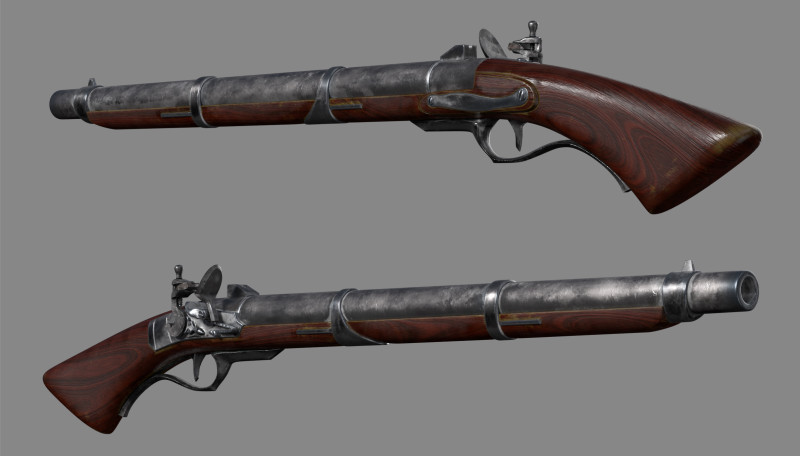 Firelock spear 3D Model .c4d .max .obj .3ds .fbx .stl .blend 