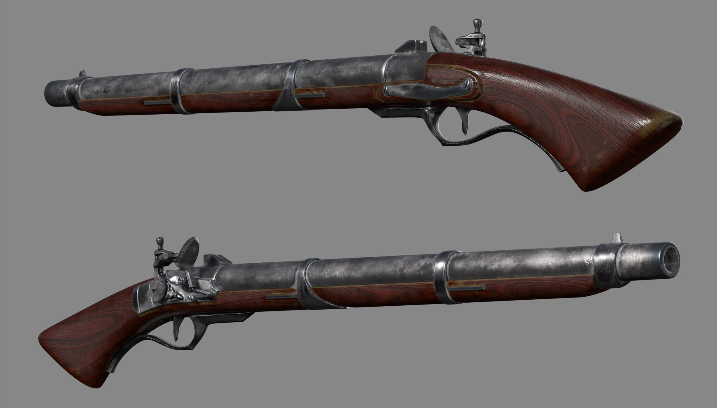 Firelock spear 3D Model .c4d .max .obj .3ds .fbx .stl .blend 