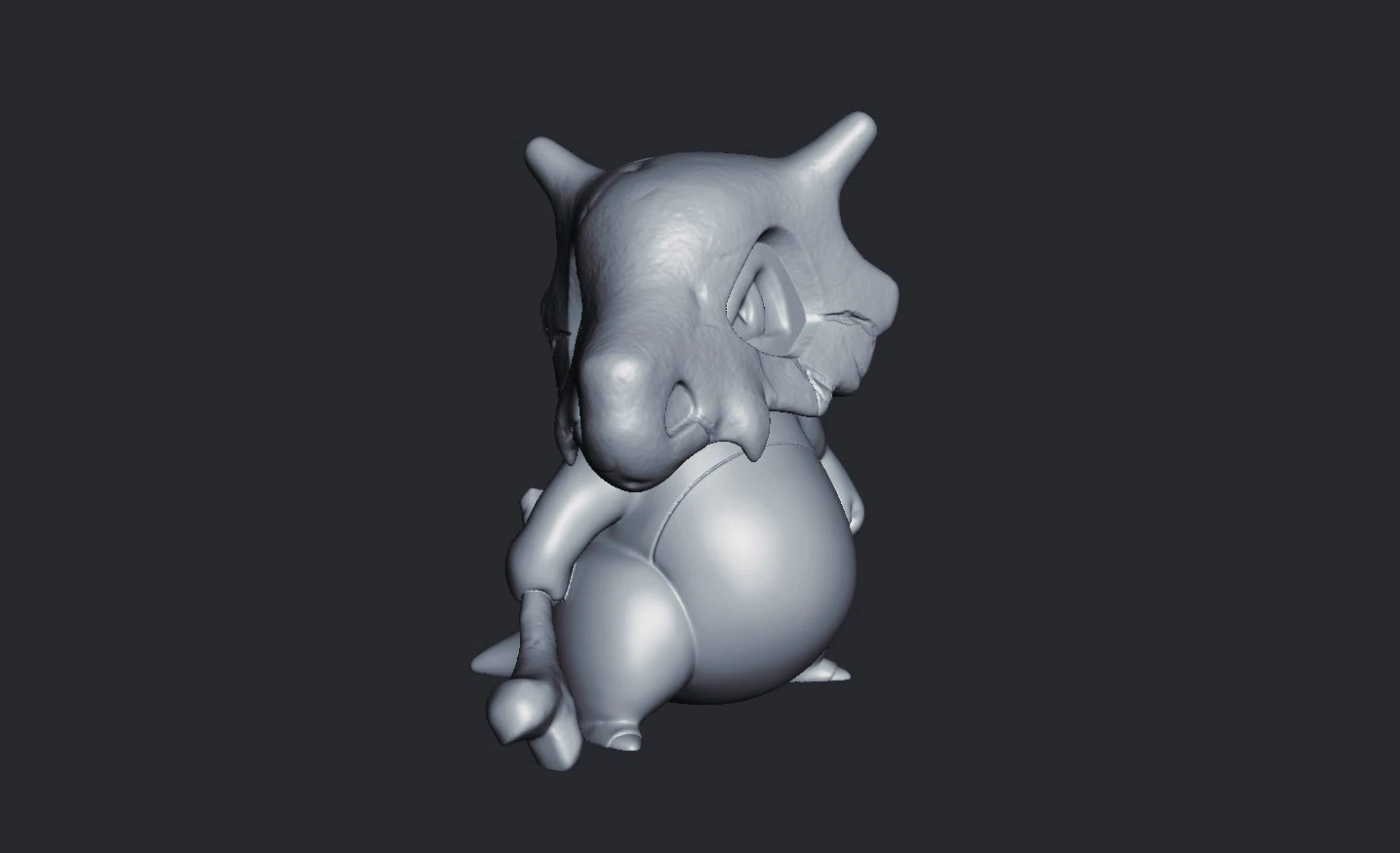 Cubone 3D Print Model .c4d .max .obj .3ds .fbx .stl .blend 