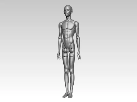 Шарнірна шарнірна лялька BJD Apollo в масштабі 1-4 42 см 3D Принт Модель