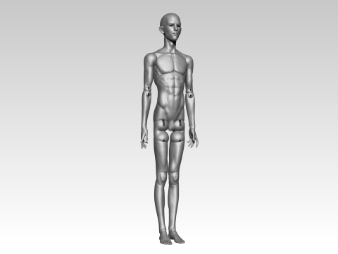Articulated ball jointed BJD Doll Apollo in 1-4 Scale 42cm 3D 프린트 모델